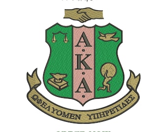 Motif de broderie alias | Fichier de point inspiré de la sororité | 5 tailles (téléchargement numérique)