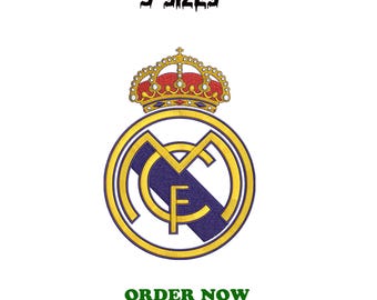 Motif de broderie du logo du Real Madrid | Fichier du club de football (téléchargement numérique)