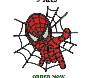 Motif de broderie SpiderMan, fichiers de broderie de super-héros - 5 tailles, téléchargement numérique