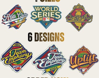 Lot de motifs de broderie sport rétro, fichiers de badge vintage (téléchargement instantané)