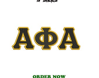Motif de broderie Alpha Phi Alpha, fichier Machine fraternité lettres grecques (téléchargement numérique)