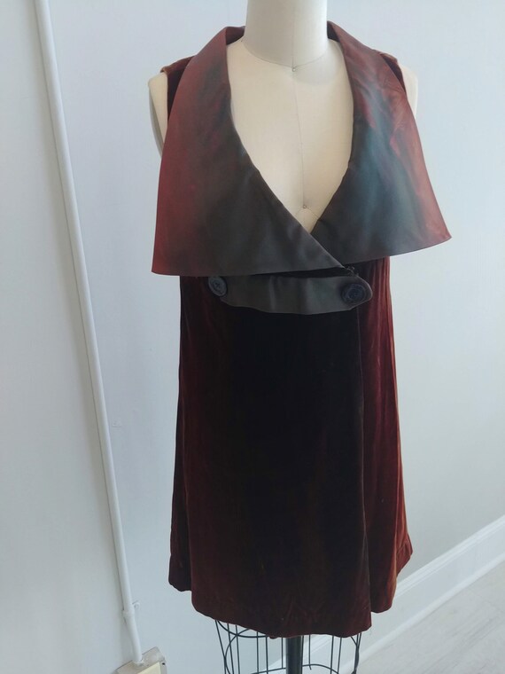 Vintage 1960s Velvet + Tapestry Dress XS
