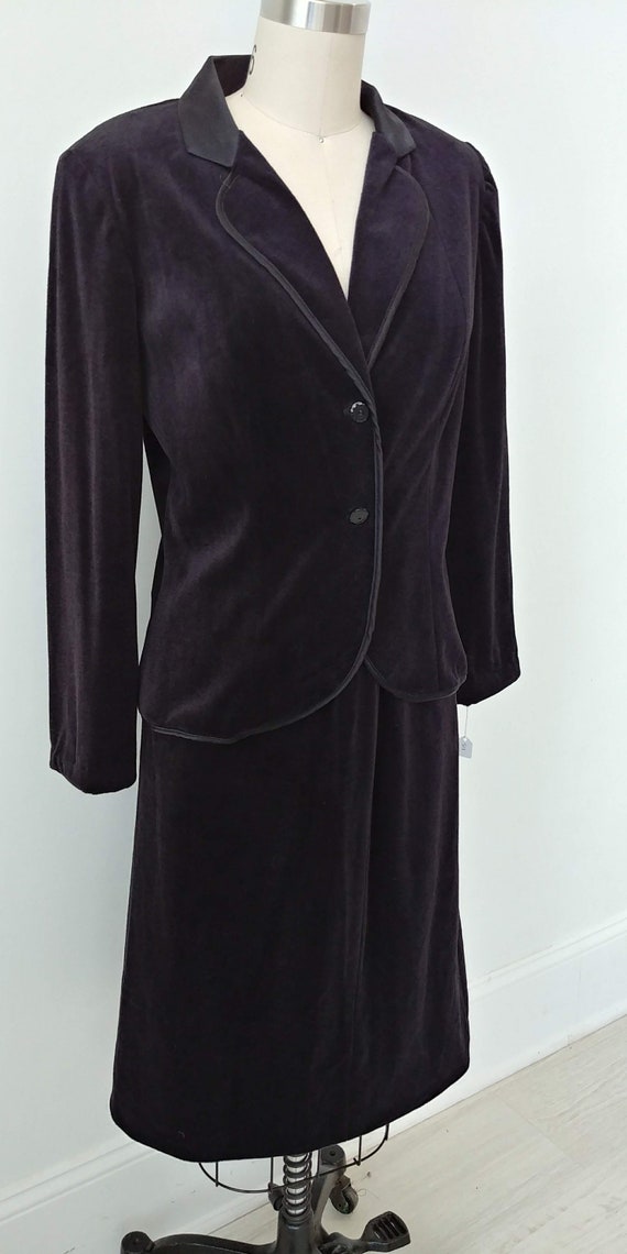 1980s black velvet suit