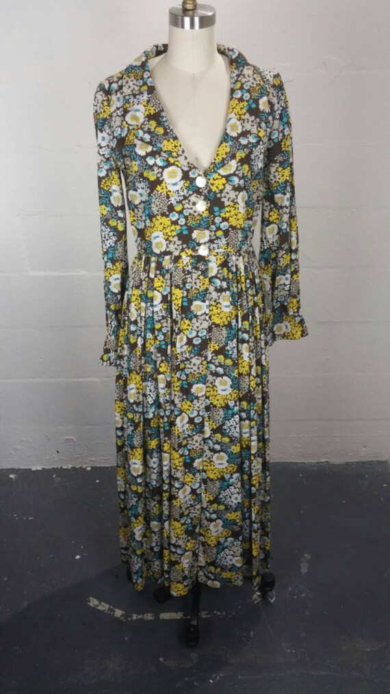 1960s Handmade Boho Hippie Floral dress - image 2