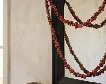 French Chateau Rosebud Garland • Dried Rose Chain • Vintage Floral Country Cottage Decor • Romantic Altarpiece Mantel
