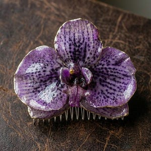 Preserved Orchid Hair Clip - Etsy