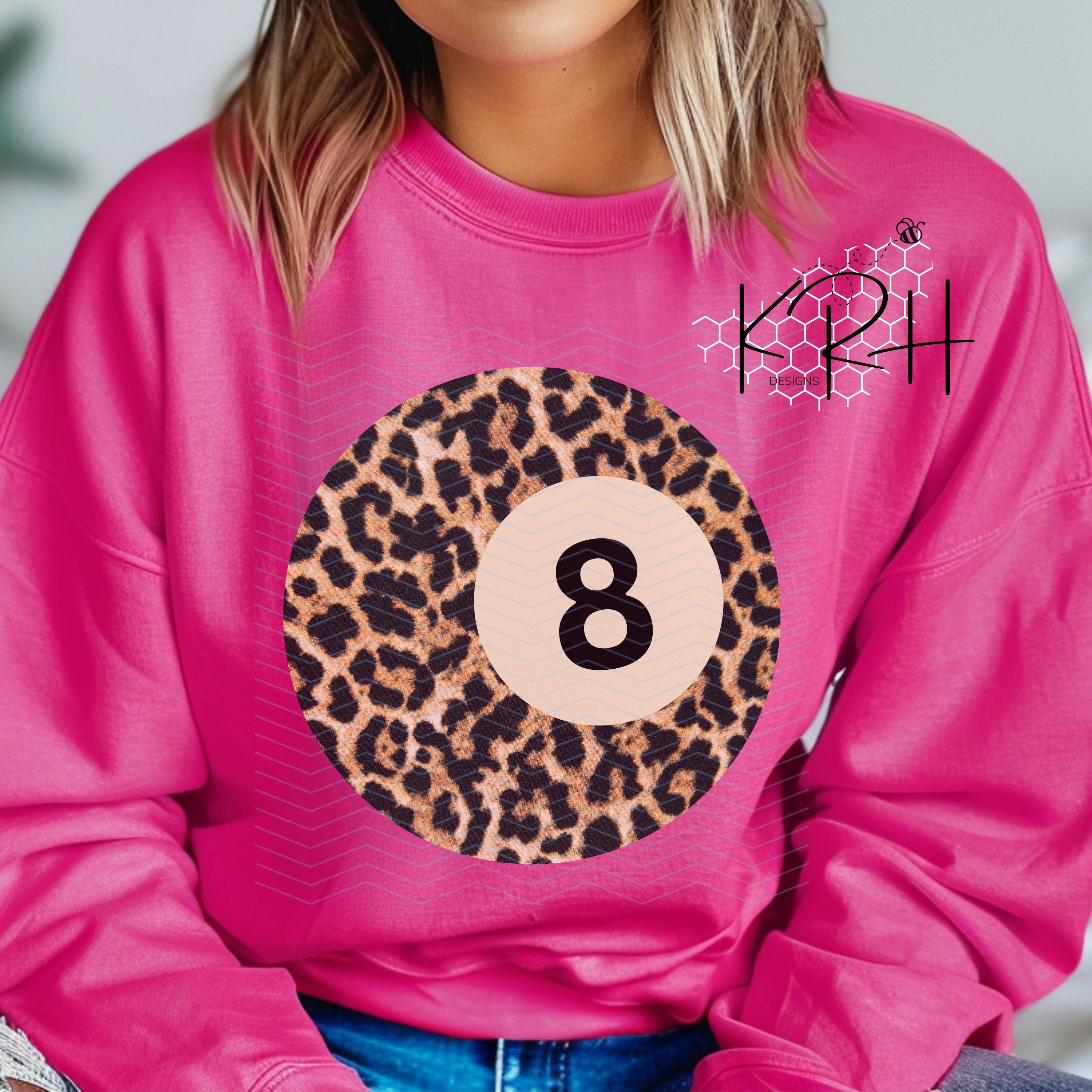 Digital Png File Cheetah Print 8 Ball Print Clip Art Printable Sublimation DTF Design INSTANT DOWNLOAD