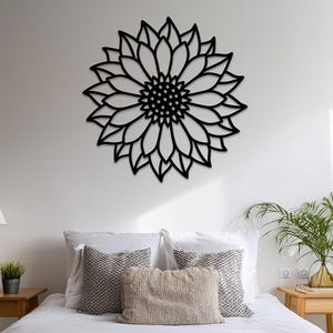 Sunflower Wall Art, Metal Sunflower Wall Sign, Home Wall Decor, Gift for Wife, Metal Signs, Sunflower Art, Living Room Decor,Flower Wall Art