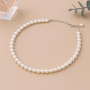 Freshwater Pearl Necklace, Pearl Choker, Bridal Pearl Strand, Wedding Necklace, Gift for Her