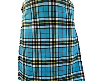 Thompson Blue Tartan 8 Yard Kilt: Akrylowo-wełniany kilt w stylu Highland Dress