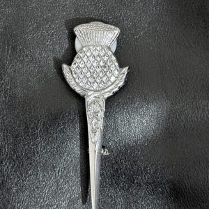 Thistle Flower Kilt Pin Silver Scottish Thistle Kilt Pin – Premium Celtic Highland Dress Accessory