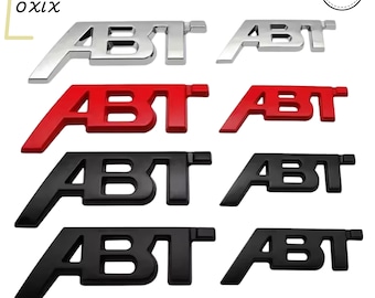 Abt Rear Trunk Emblem Logo Black Tailgate Badge Sticker & Grille  Car Accessories