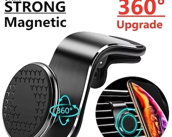 Uchwyt samochodowy na telefon magnetyczny, magnetyczny uchwyt na kratkę wentylacyjną, uchwyt samochodowy na smartfon, uchwyt na telefon komórkowy w uchwycie samochodowym