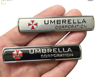Emblemat samochodowy 3D ze stopu aluminium w kształcie parasola | Metalowa naklejka z akcesoriami