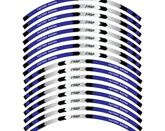 16Pcs Reflective Motorcycle Rim Tape, 17-18 Inch Wheel Stickers (PVC)
