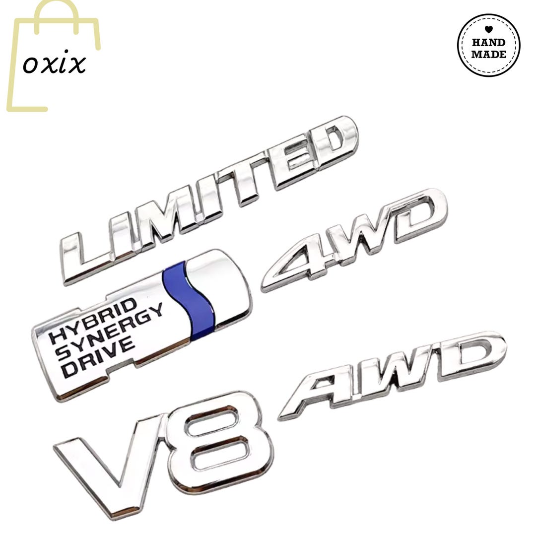 3D Metal Car Sticker: 4WD, AWD, V8 Emblem - Etsy