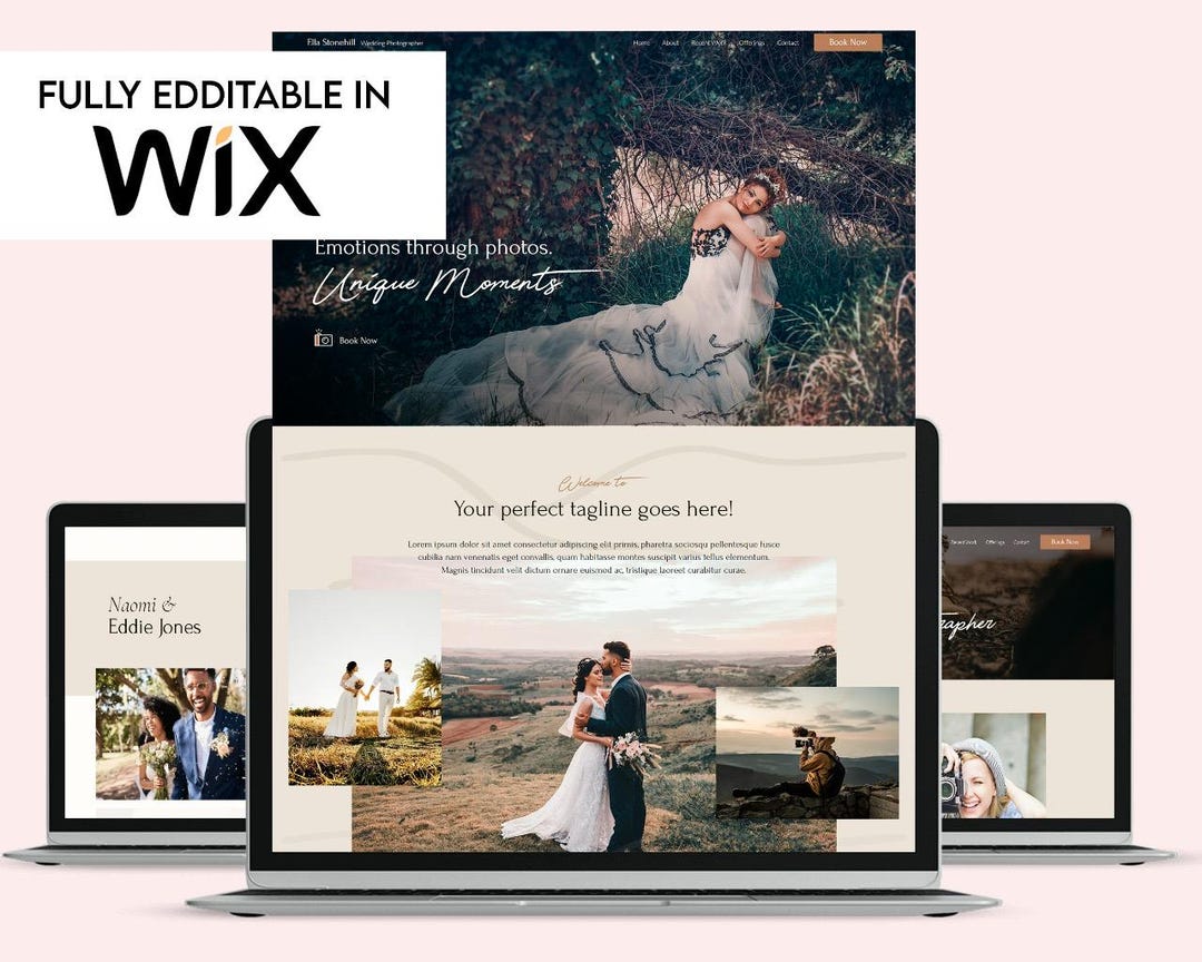 Elegant Photography Wix Website Template Instant Download Editable