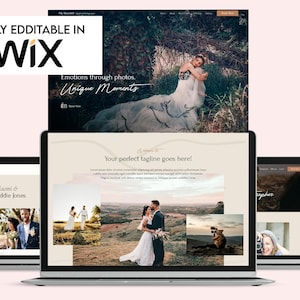 Elegant Photography Wix Website Template | Instant Download | Editable Portfolio for Photographers | Creatives | Wedding Pros