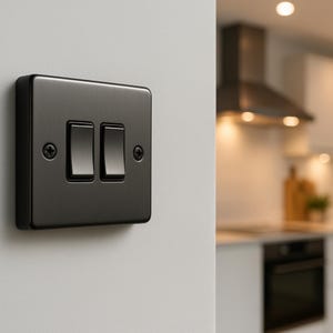 Black Socket Switch Spacer | 10mm, 15mm, 20mm | 1 or 2-Gang Back Box Extender image 5