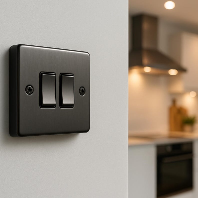 Black Socket Switch Spacer | 10mm, 15mm, 20mm | 1 or 2-Gang Back Box Extender image 5