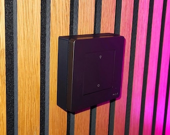 Separador de enchufes para paneles acústicos de pared / Negro / 20 mm / Módulo simple o doble