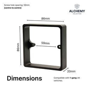 Single Socket Switch Spacer | 10mm, 15mm, 20mm | 1-Gang Back Box Extender image 11