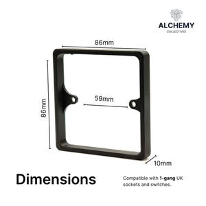 Single Socket Switch Spacer | 10mm, 15mm, 20mm | 1-Gang Back Box Extender image 2