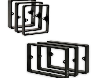 Zwart afstandsstuk contactdoosschakelaar | 10 mm, 15 mm, 20 mm | Backboxverlenger voor 1 of 2 groepen