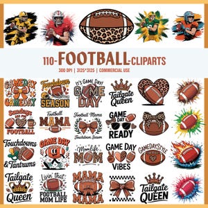 Aquarel voetbalcollectie clipart, voetballer png – voetbal moeder sublimatie, luipaard hart voetballen, shirt Game Day Vibes, sport
