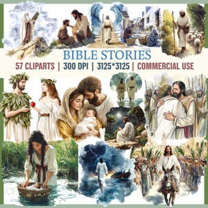 Paquete de imágenes prediseñadas de historias bíblicas, Armadura de Dios PNG, 7 días de la Creación, Imágenes prediseñadas cristianas para niños, Escenas bíblicas, Jesús PNG, Educación religiosa,