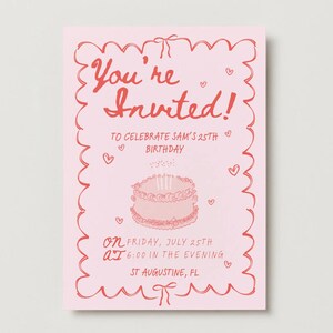 Adorable Birthday Invitation Trendy Template Birthday Party