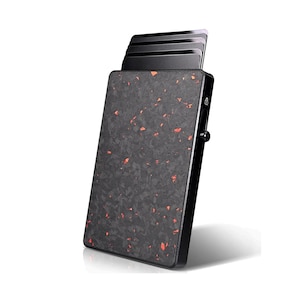 personalisierbarer Cardholder aus Aluminium, RFID-Schutz, für bis zu 6 Karten, mit Wunschgravur, Kartenetui