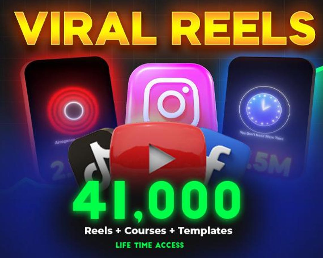41,000 Viral Reels Bundle: Social Media Content, Courses & Templates - Etsy