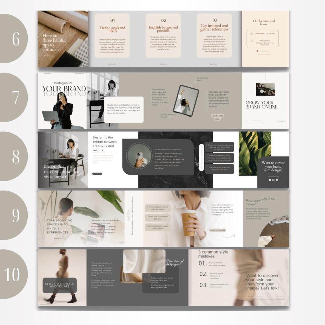 Instagram Carousel Templates: Interior Design & Real Estate (canva ...