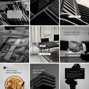 Finance Coach Instagram Templates: Editable Canva Social Media Kit