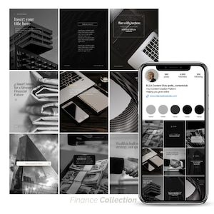 200 Instagram-sjablonen voor financiële coaches: bewerkbare Canva-kit voor sociale media