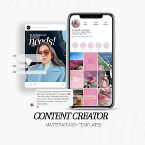 Kit de plantillas de Canva para creadores de contenido, paquete UGC para influencers (descarga digital)