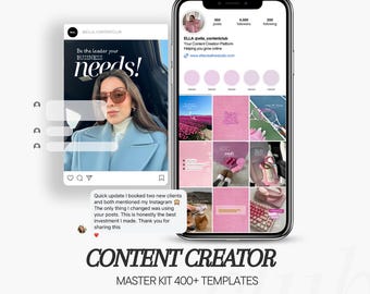 Content Creator Canva Template Kit, UGC Influencer Bundle (Digital Download)