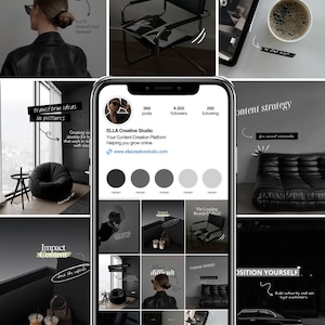 Estetiska Instagram Canva-mallar: Pinterest-inspirerad moodboard (digital nedladdning)