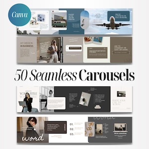 50 Modelos de Carrossel para Instagram: Postagens Editáveis para Mídias Sociais do Canva