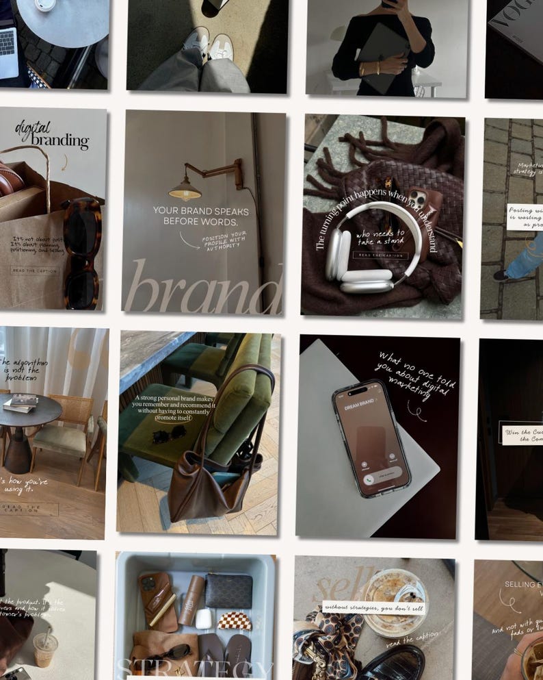 Editable Canva Instagram templates for content creators, social media managers, and UGC influencers. This Pinterest-style bundle includes trendy layouts and viral post designs ideal for digital marketing, branding, and client work. Create aesthetic carousels and posts that elevate your brand presence and grow your online audience with professional-quality visuals.
