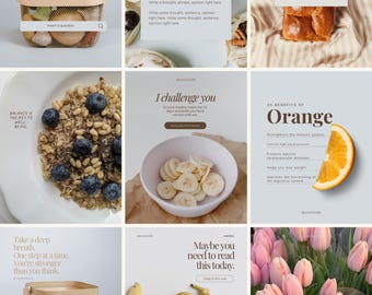Health & Wellness Instagram Templates: Canva Social Media Posts