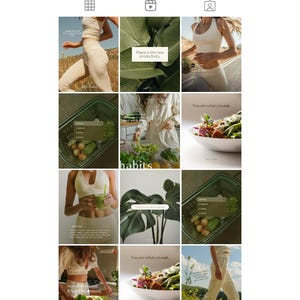 Wellness Instagram Templates Canva Bundle: Social Media Brand Kit (PDF ...