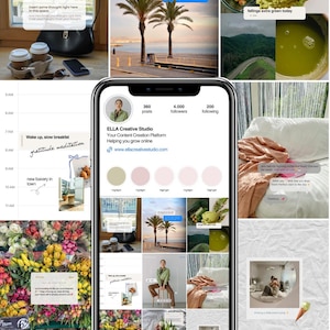 50 Content Creator Instagram Templates, Canva Bundle for Social Media Managers, UGC Influencers