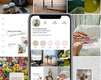 50 Instagram-sjablonen voor contentmakers, canvabundel voor socialmediamanagers, UGC-beïnvloeders