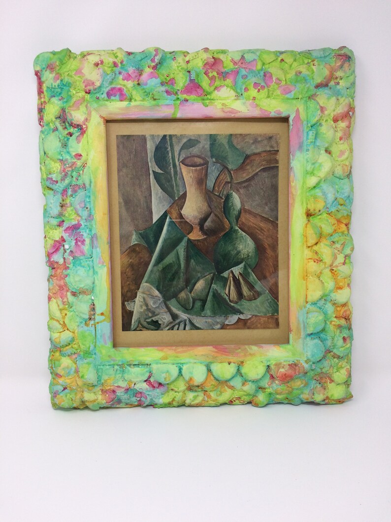 Earth Friendly Frame Cool Repurposed Bottle Caps Ooak Image 0