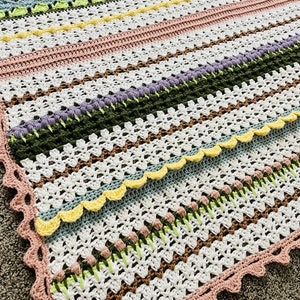 Garden Baby Sampler Afghan Crochet Pattern PDF Digital Download