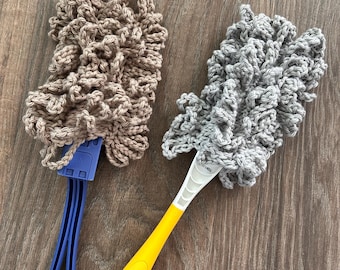 Återanvändbar virkad Swiffer Duster, tvättbar akryl eller bomull