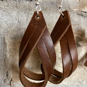 Leather Earrings Ralph Lauren Simple Loop