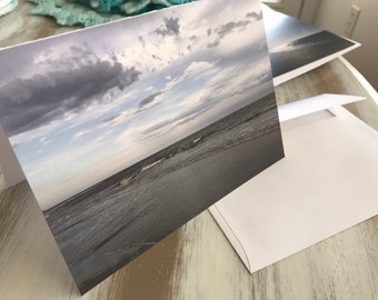 Blank Cards Beach Scenes  Photography 5x7 with envelopes Set of 10
